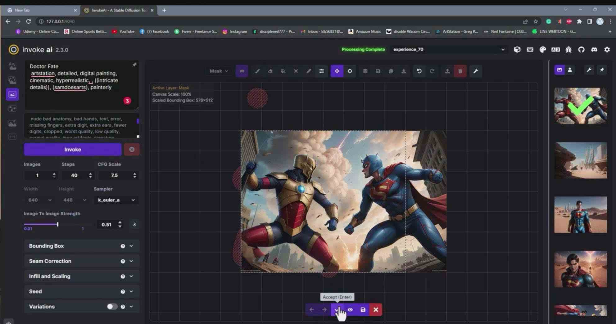 （9760期）Invoke AI 绘画教程-零基础创作可以销售的完美插图-49节-中英字幕-大熊网创