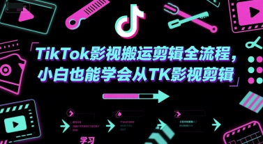 TikTok影视搬运剪辑全流程，小白也能学会从TK影视剪辑-大熊网创