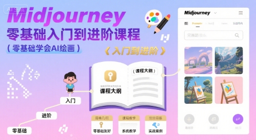 midjourney零基础入门到进阶课程，零基础学会AI绘画-大熊网创