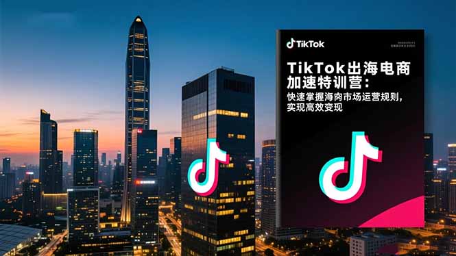 TikTok出海电商加速特训营：快速掌握海外市场运营规则，实现高效变现-大熊网创