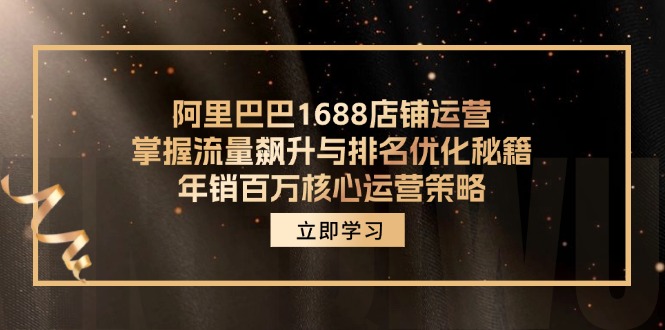 （12184期）阿里巴巴1688店铺运营，掌握流量飙升与排名优化秘籍 年销百万核心运营策略-大熊网创