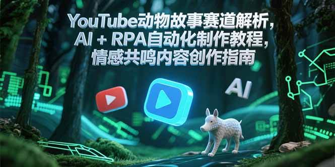 （15174期）YouTube动物故事赛道解析，AI+RPA自动化制作教程，情感共鸣内容创作指南-大熊网创