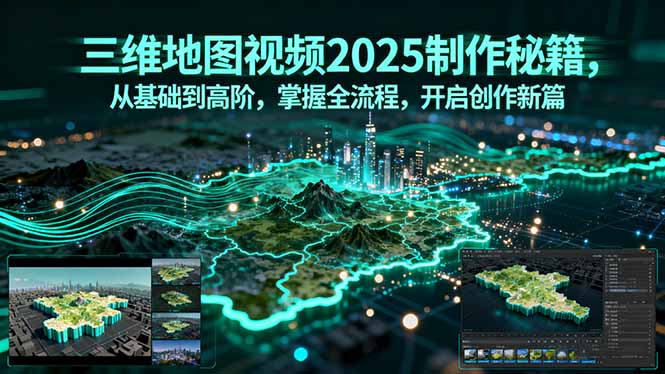 三维地图视频2025制作秘籍，从基础到高阶，掌握全流程，开启创作新篇-大熊网创
