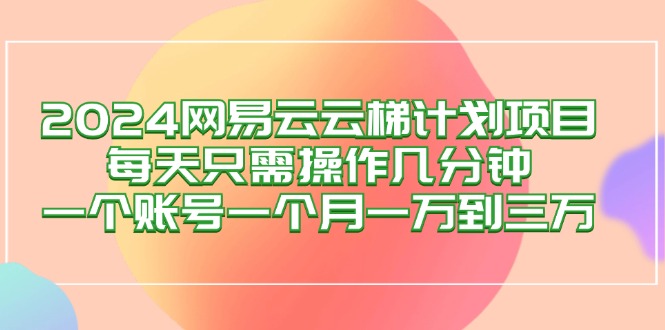 （12675期）2024网易云梯计划项目，每天只需操作几分钟 一个账号一个月一万到三万-大熊网创
