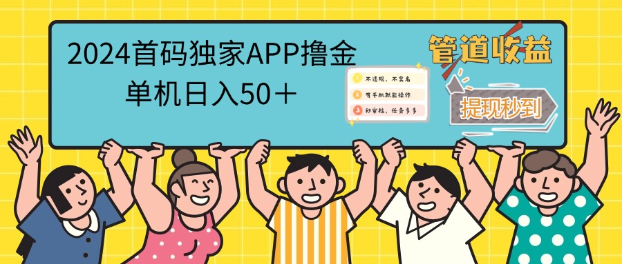 （12603期）2024首码零撸聚合APP，单机日入50＋，提现秒审核秒到账-大熊网创