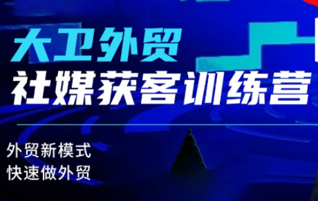 大卫老师·外贸社媒获客独家训练营(更新10月)-大熊网创