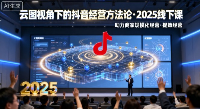 云图视角下的抖音经营方法论，2025线下课，助力商家规模化经营，提效经营(录音+字幕)-大熊网创