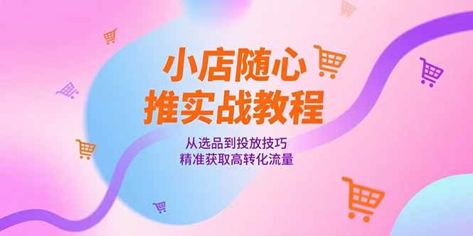 （15205期）小店随心推实战教程，从选品到投放技巧，精准获取高转化流量-大熊网创