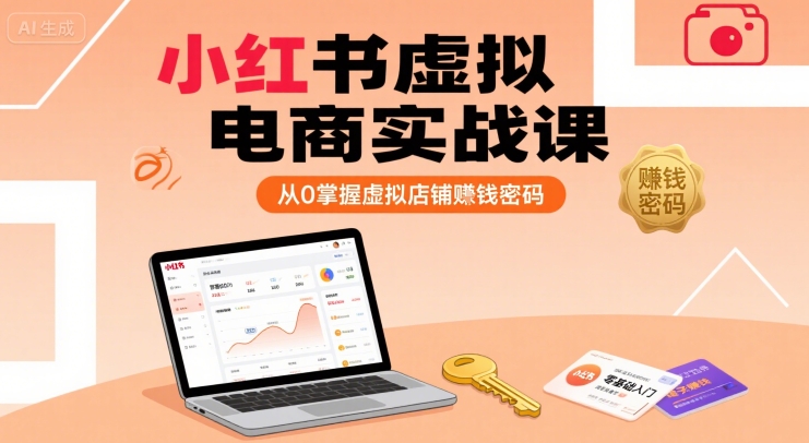 小红书虚拟电商实战课，从0掌握虚拟店铺賺钱密码-大熊网创