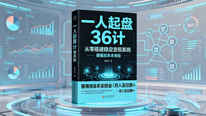 一人起盘36计：从零搭建稳定变现系统，实现低成本创业，月入五位数+-大熊网创