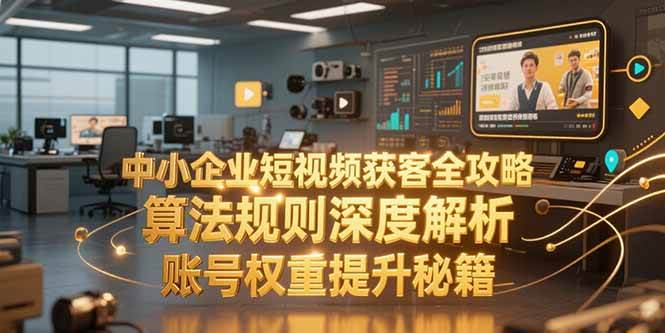 （15326期）中小企业短视频获客全攻略，算法规则深度解析，账号权重提升秘籍-大熊网创