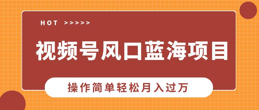 （13945期）视频号风口蓝海项目，中老年人的流量密码，操作简单轻松月入过万-大熊网创