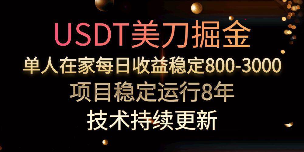 （15527期）USDT美刀掘金，单人每日收益800-3000，稳定运行8年-大熊网创