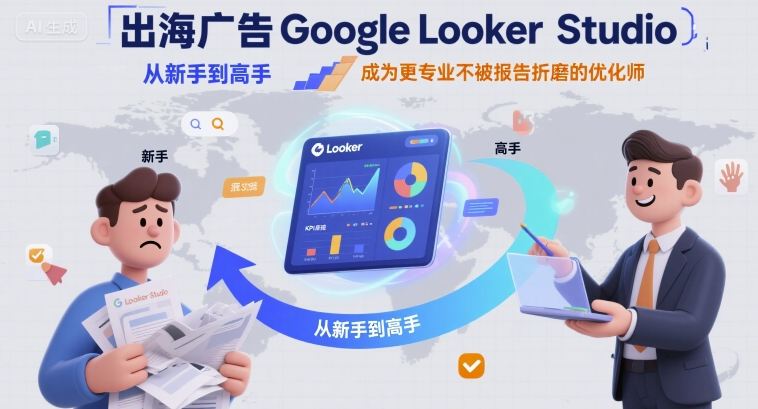 出海广告Google Looker Studio从新手到高手，成为更专业不被报告折磨的优化师-大熊网创