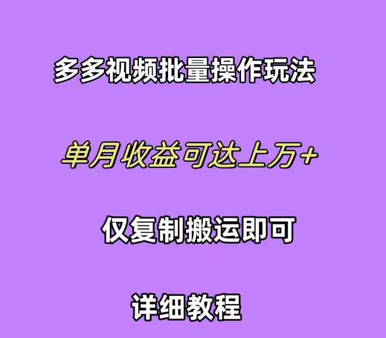 （10029期）拼多多视频带货快速过爆款选品教程 每天轻轻松松赚取三位数佣金 小白必…-大熊网创