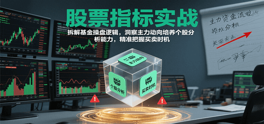 股票指标实战，基金操盘逻辑拆解，洞察主力动向培养个股分析能力把握买卖时机(更新)-大熊网创