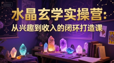 水晶玄学实操营：从兴趣到收入的闭环打造课-大熊网创