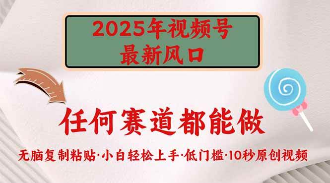 （14453期）2025年视频号新风口，低门槛只需要无脑执行-大熊网创