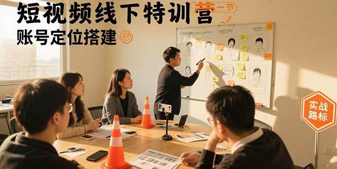 （15707期）短视频线下特训营：账号定位搭建/口播号拍摄剪辑/直播间流量入口/变现实战-大熊网创