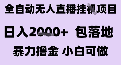 最新全自动抖音无人直播挂G项目，日入2k+ 包落地暴力撸金，小白可做【揭秘】-大熊网创