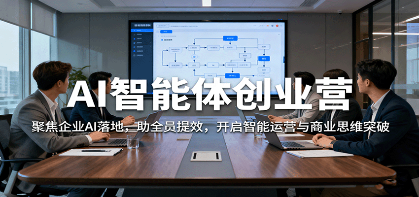 AI智能体创业营：聚焦企业AI落地，助全员提效，开启智能运营与商业思维突破-大熊网创