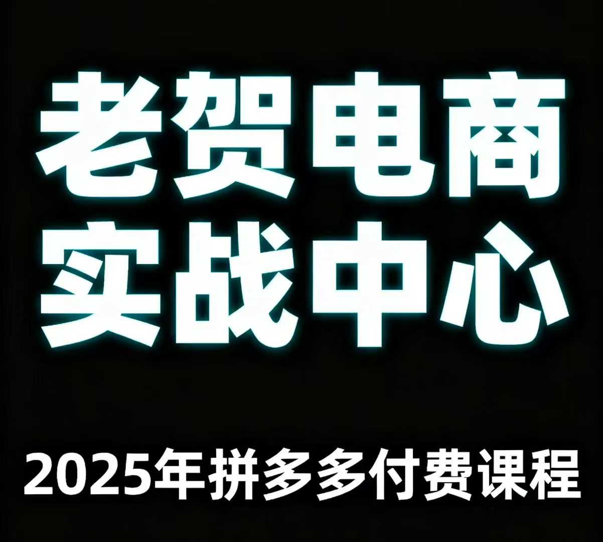 老贺电商2025年拼多多付费课程，用通俗易懂的方法告诉你多多怎么玩-大熊网创
