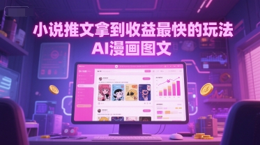小说推文拿到收益最快的玩法，AI漫画图文-大熊网创