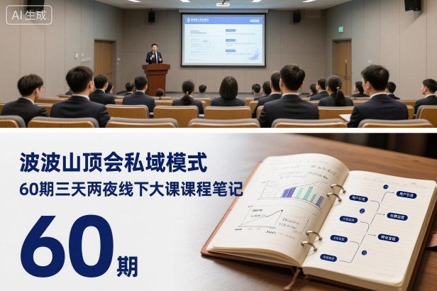 波波山顶会私域模式60期三天两夜线下大课课程笔记(文档)-大熊网创