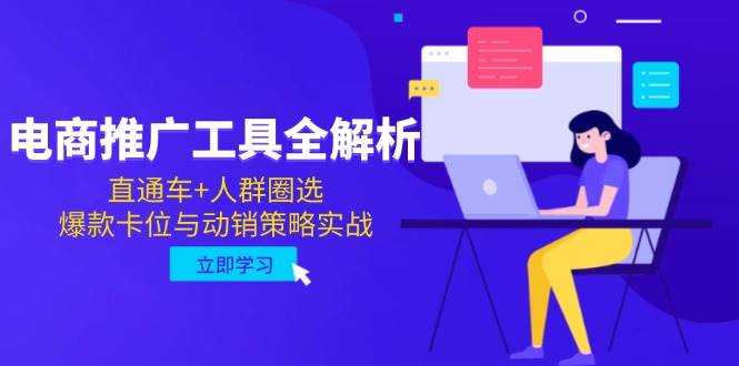 （14869期）电商推广工具全解析，直通车+人群圈选，爆款卡位与动销策略实战-大熊网创