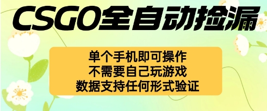 自动挂G捡漏，不用自己挂G不用玩游戏，一个手机即可操作，新手小白轻松月入1W+【揭秘】-大熊网创