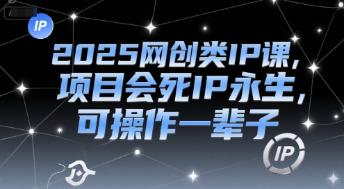 2025网创类IP课，项目会死IP永生，可操作一辈子-大熊网创