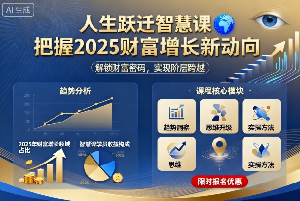 人生跃迁智慧课，把据2025财富增长新动向-大熊网创