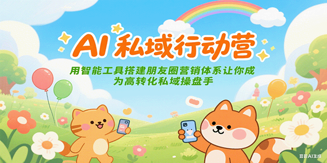 AI私域行动营：用智能工具搭建朋友圈营销体系让你成为高转化私域操盘手-大熊网创