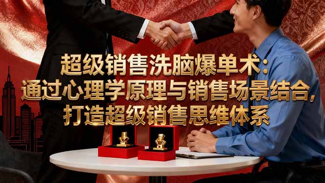 超级销售洗脑爆单术：通过心理学原理与销售场景结合,打造超级销售思维体系-大熊网创
