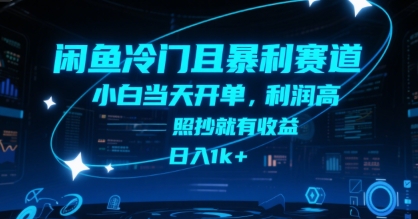 闲鱼冷门且暴利赛道，小白当天开单，利润高，照抄就有收益，日入1k+【揭秘】-大熊网创