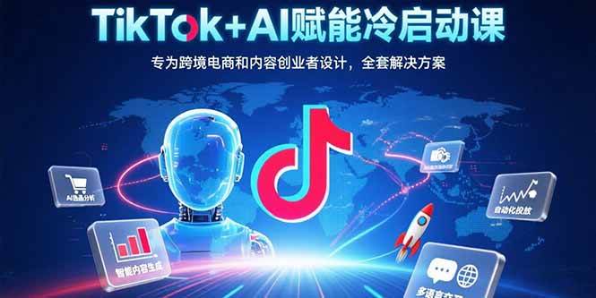 （15561期）TikTok+AI赋能冷启动课：专为跨境电商和内容创业者设计，全套解决方案-大熊网创