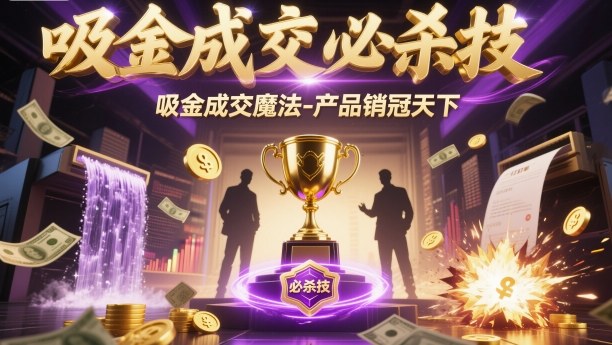 吸金成交必杀技，吸金成交魔法-产品销冠天下-大熊网创