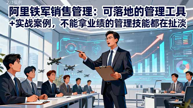 阿里铁军销售管理：可落地的管理工具+实战案例，不能拿业绩的管理都在扯淡-大熊网创