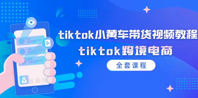 （12059期）tiktok小黄车带货视频教程，tiktok跨境电商（全套课程）-大熊网创
