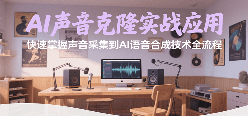 AI声音克隆实战应用，快速掌握声音采集到AI语音合成技术全流程-大熊网创