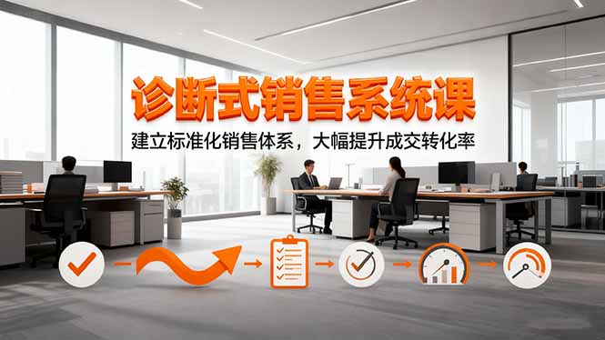 诊断式销售系统课，建立标准化销售体系，大幅提升成交转化率-大熊网创