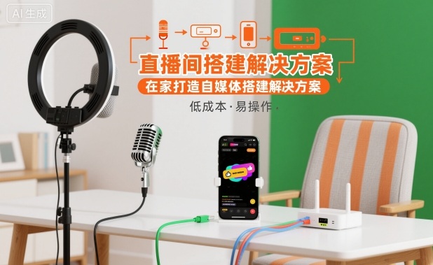 直播间搭建解决方案，在家打造自媒体搭建解决方案-大熊网创