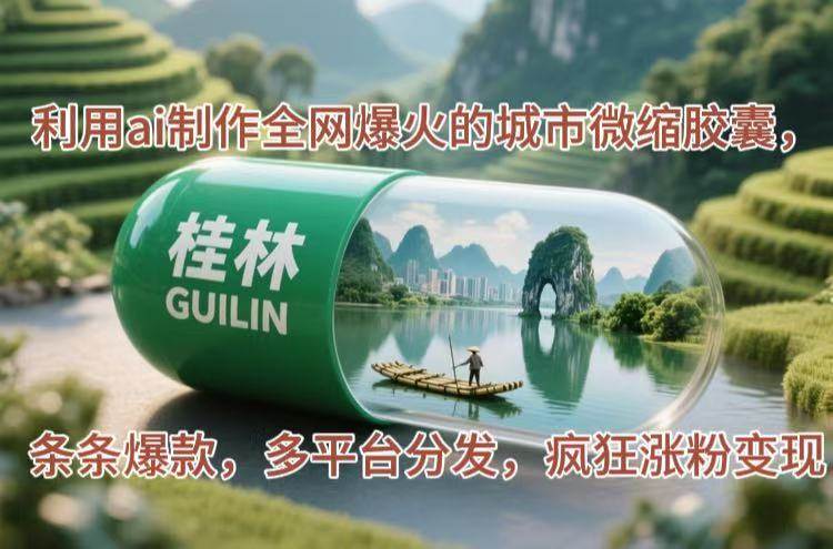（14704期）利用ai制作全网爆火的城市微缩胶囊，条条爆款，多平台分发，疯狂涨粉变现-大熊网创