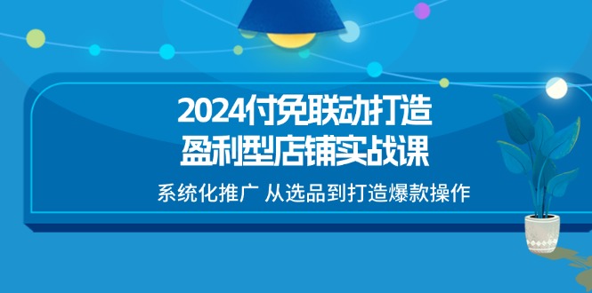 （11458期）2024付免联动-打造盈利型店铺实战课，系统化推广 从选品到打造爆款操作-大熊网创