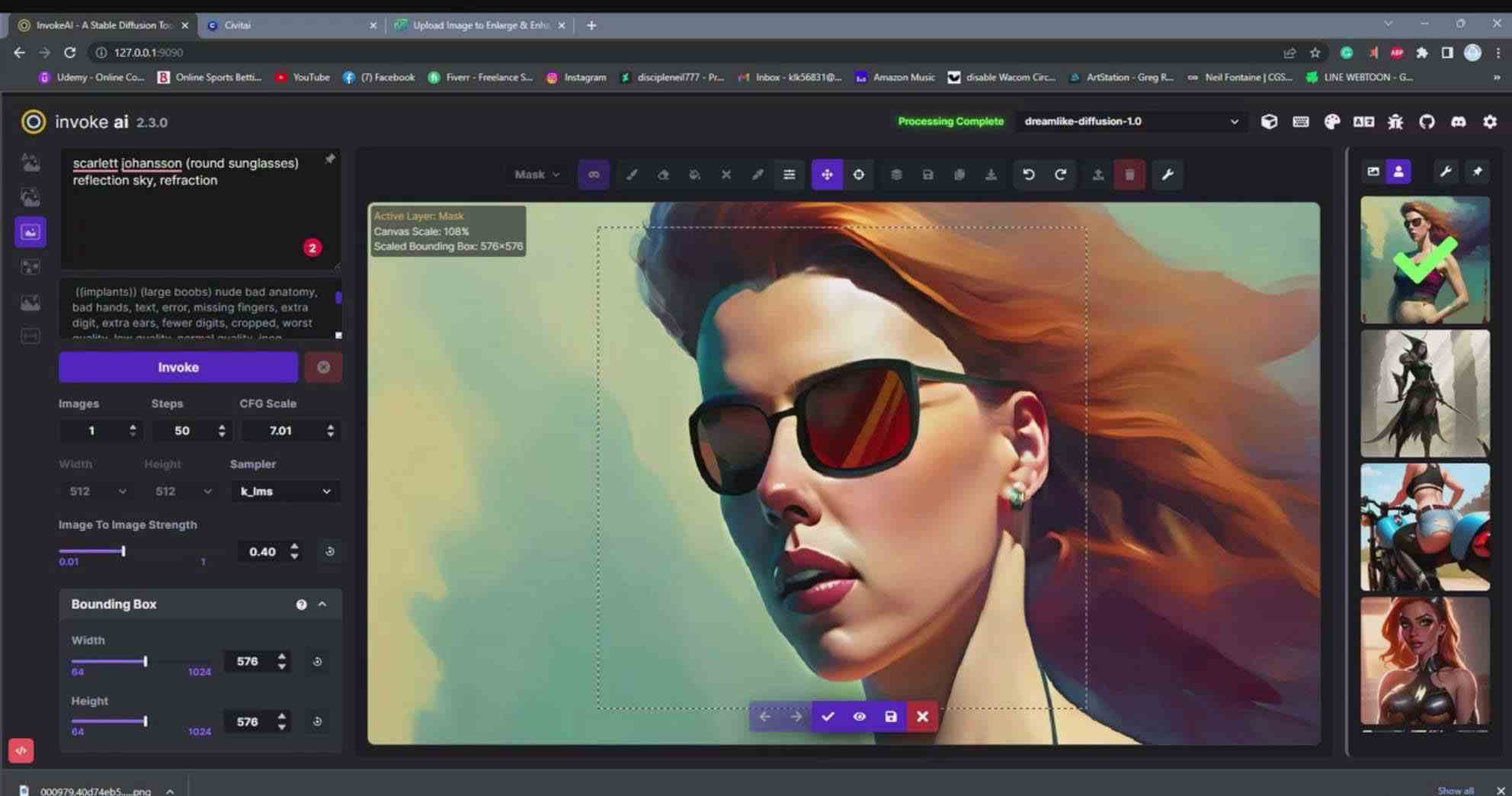 图片[2]-（9760期）Invoke AI 绘画教程-零基础创作可以销售的完美插图-49节-中英字幕-大熊网创