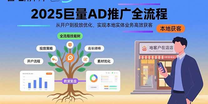（15608期）2025巨量AD推广全流程，从开户到投放优化，实现本地实体业务高效获客-大熊网创