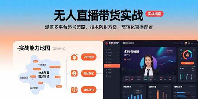 （15622期）无人直播带货实战，涵盖多平台起号策略、技术防封方案、高转化直播配置-大熊网创