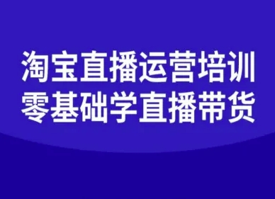 淘宝直播运营培训-零基础学会直播卖货-大熊网创
