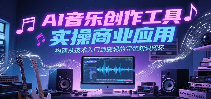 AI音乐创作工具实操商业应用，构建从技术入门到变现的完整知识闭环-大熊网创