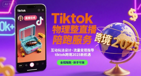 Tiktok物理整蛊直播陪跑服务-tiktok跨境2025-大熊网创